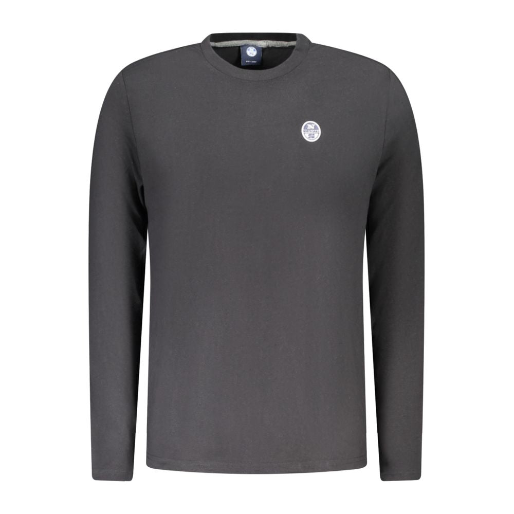 North Sails Black Cotton Men T-Shirt - Luxe Nova