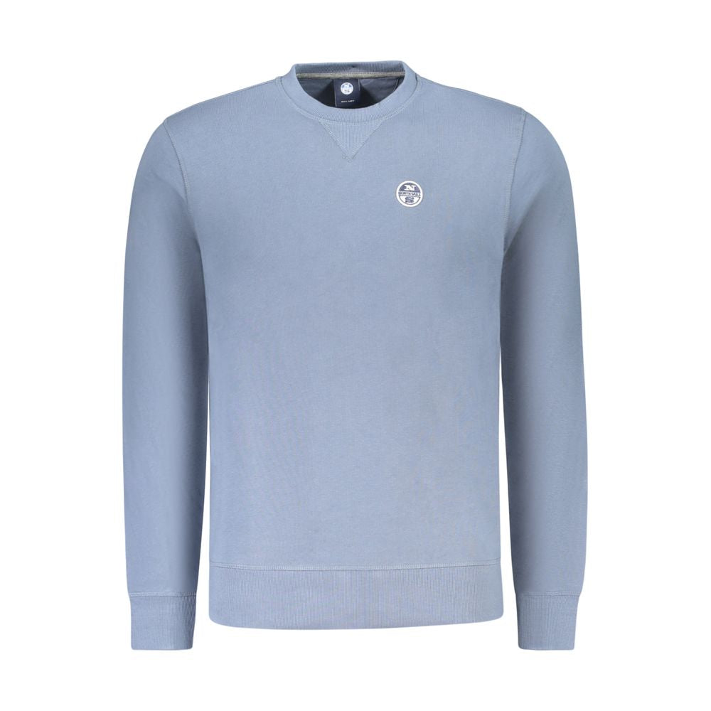 North Sails Blue Cotton Men Sweatshirt - Luxe Nova