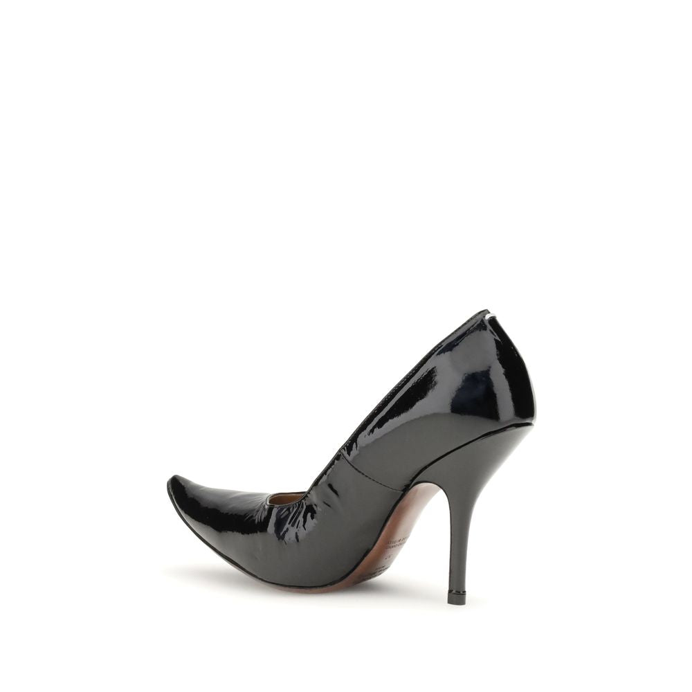 Maison Margiela Black Calf Leather Bos Taurus Pumps - Luxe Nova