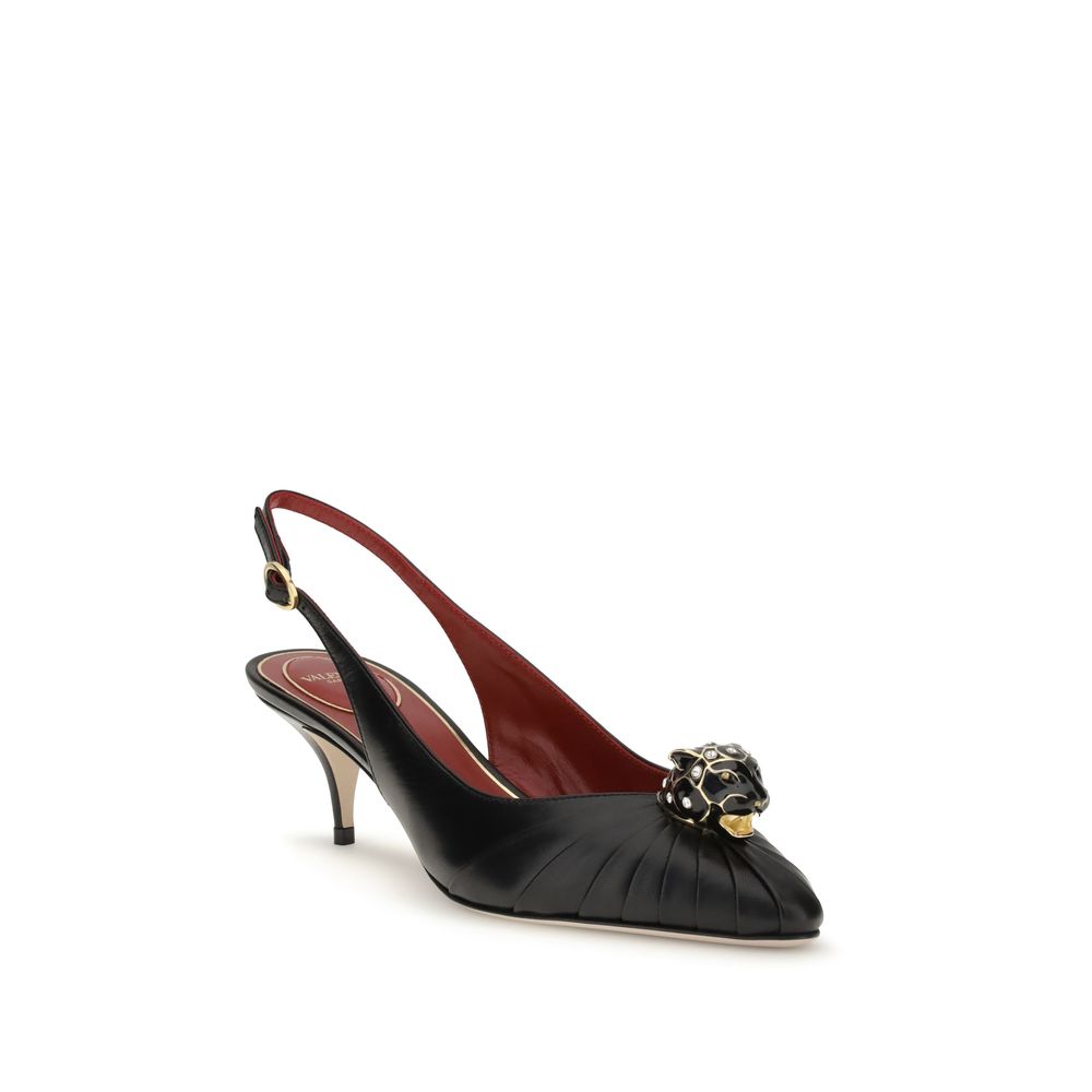 Valentino Garavani Black Leather Pumps - Luxe Nova