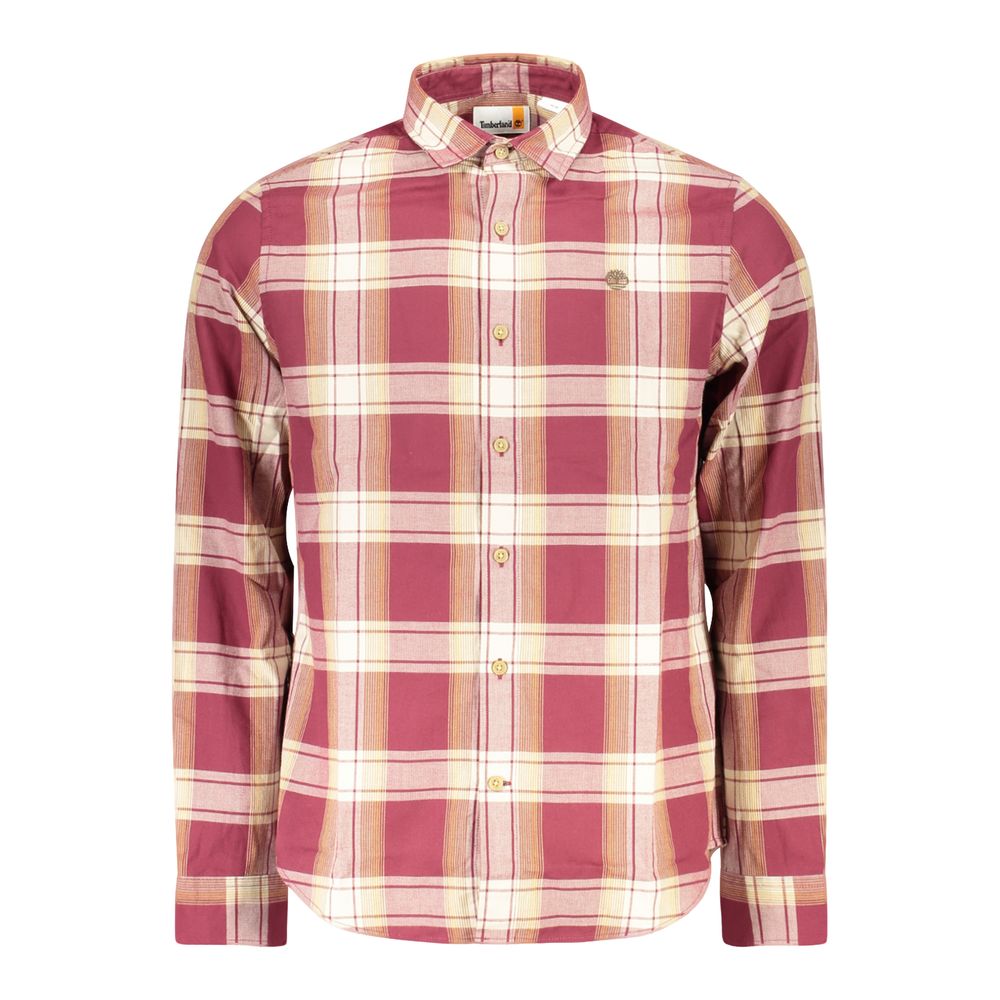 Timberland Red Cotton Men Shirt - Luxe Nova