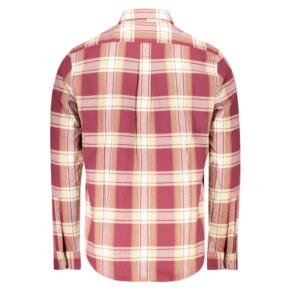 Timberland Red Cotton Men Shirt - Luxe Nova