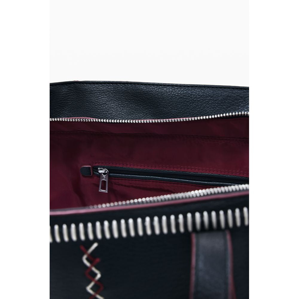 Desigual Black Polyurethane Women Shoulder Bag - Luxe Nova