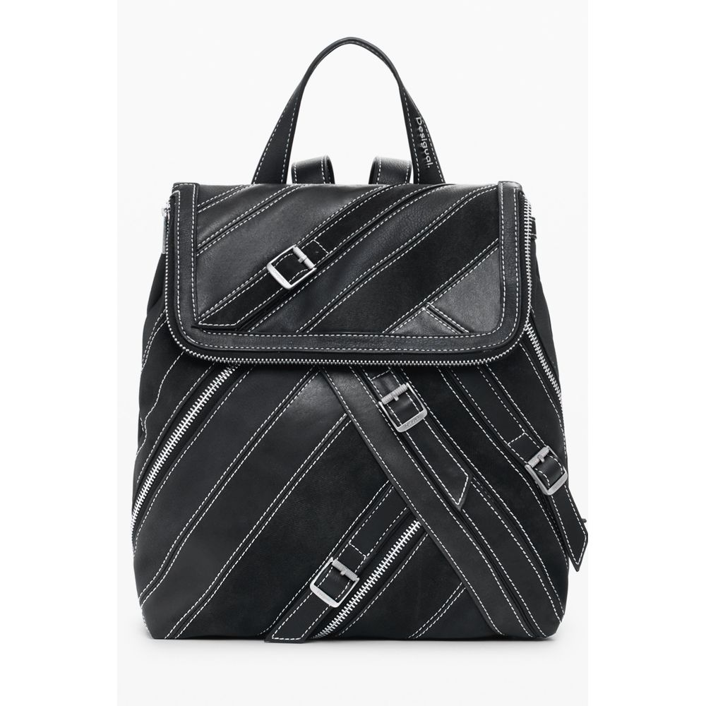 Desigual Black Polyurethane Women Backpack - Luxe Nova