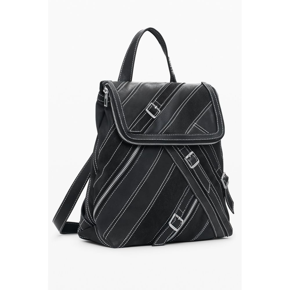 Desigual Black Polyurethane Women Backpack - Luxe Nova
