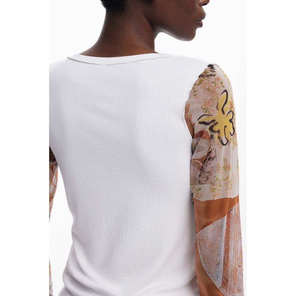 Desigual Bianco Viscosa Women Sweater - Luxe Nova