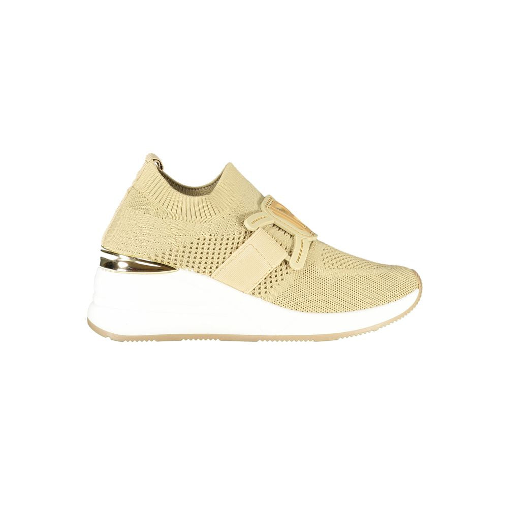 Laura Biagiotti Beige Polyurethane Women Sneaker - Luxe Nova