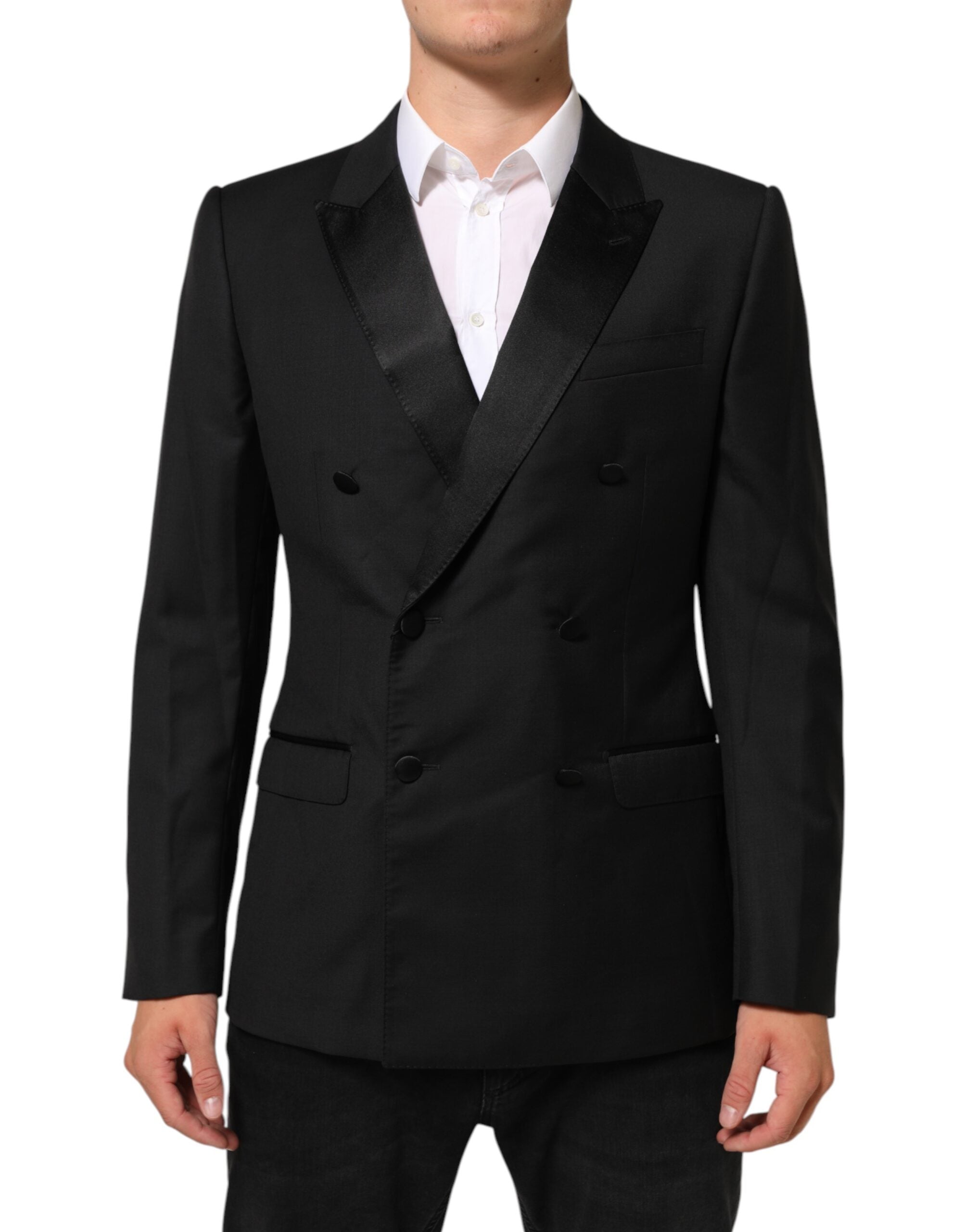 Dolce & Gabbana Black MARTINI Double-Breasted Suit Blazer