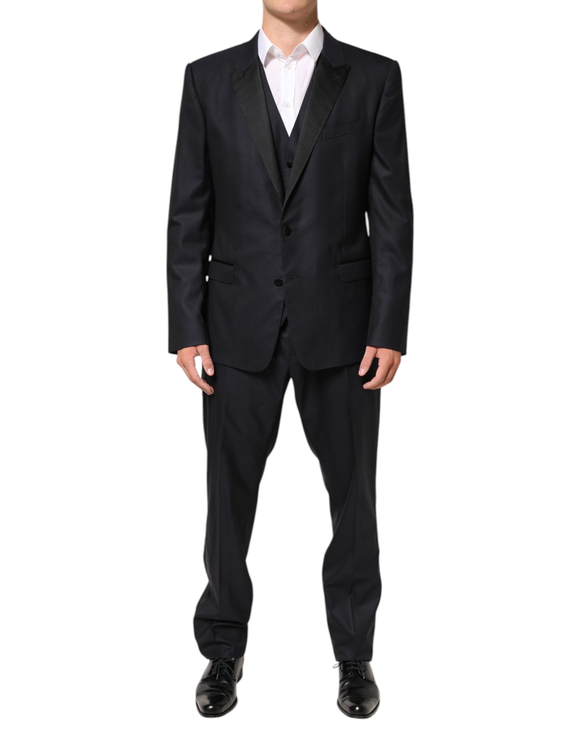 Dolce & Gabbana Black MARTINI 2 Buttons Suit 3 Piece Suit