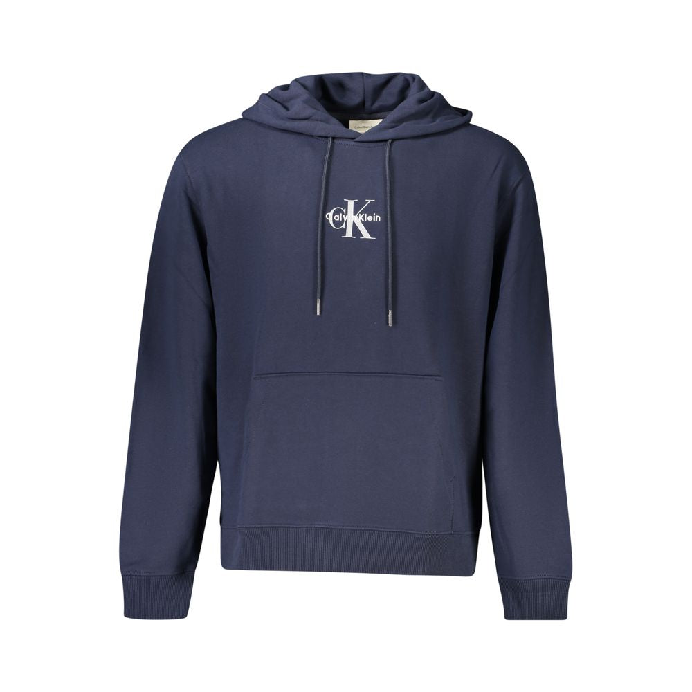 Calvin Klein Blu Cotton Men Sweatshirt - Luxe Nova