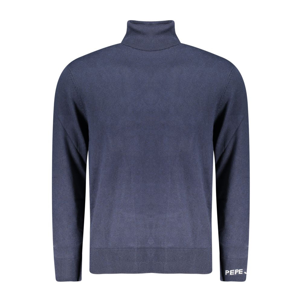 Pepe Jeans Blue Cotton Men Sweater Turtleneck - Luxe Nova