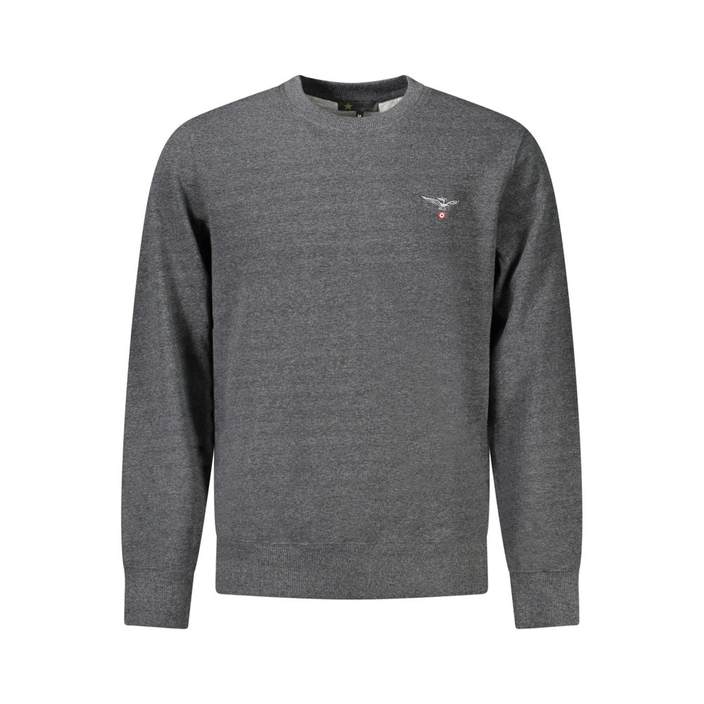 Accademia Militare Grigio Recycled Cotton Male Sweatshirt - Luxe Nova