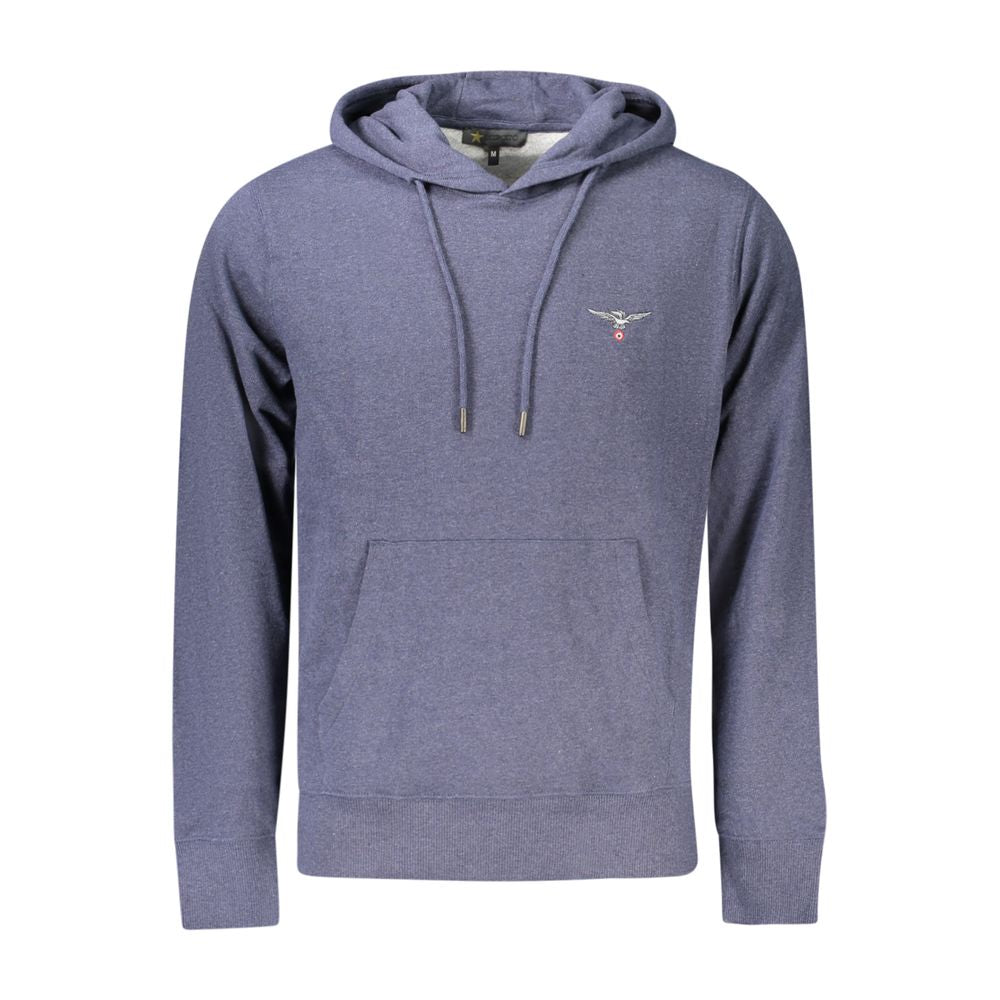 Accademia Militare Blue Recycled Cotton Men's Hooded Sweatshirt - Luxe Nova