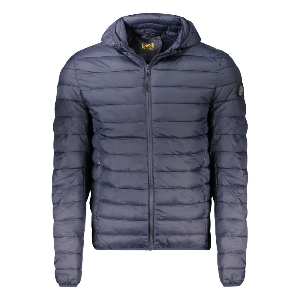 Cavalli Class Blu Polyester Men's Jacket - Luxe Nova