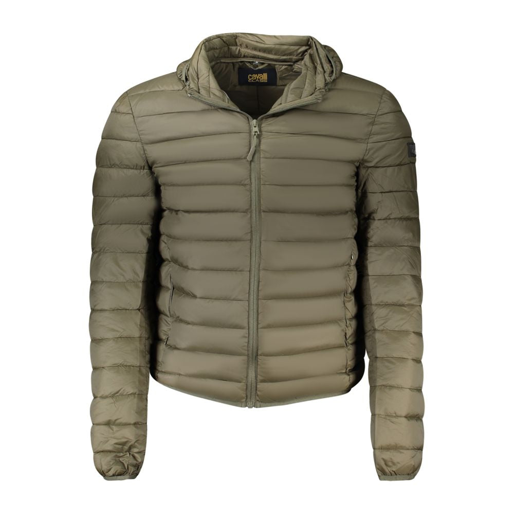 Cavalli Class Verde Polyester Men's Jacket - Luxe Nova