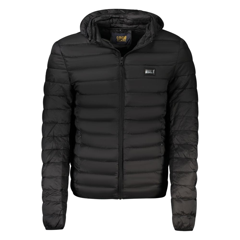 Cavalli Class Black Polyester Men's Jacket - Luxe Nova