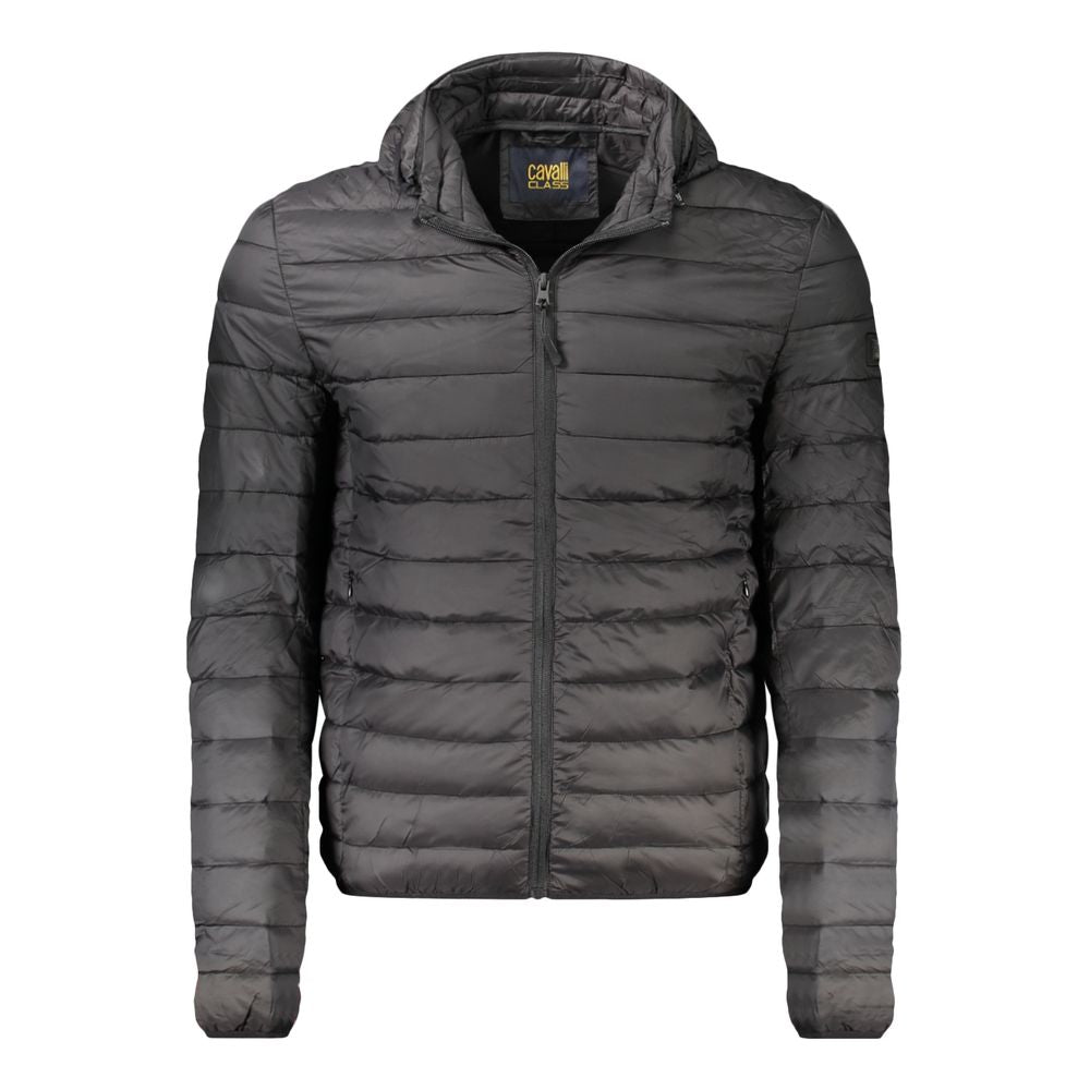 Cavalli Class Black Polyester Men's Jacket - Luxe Nova