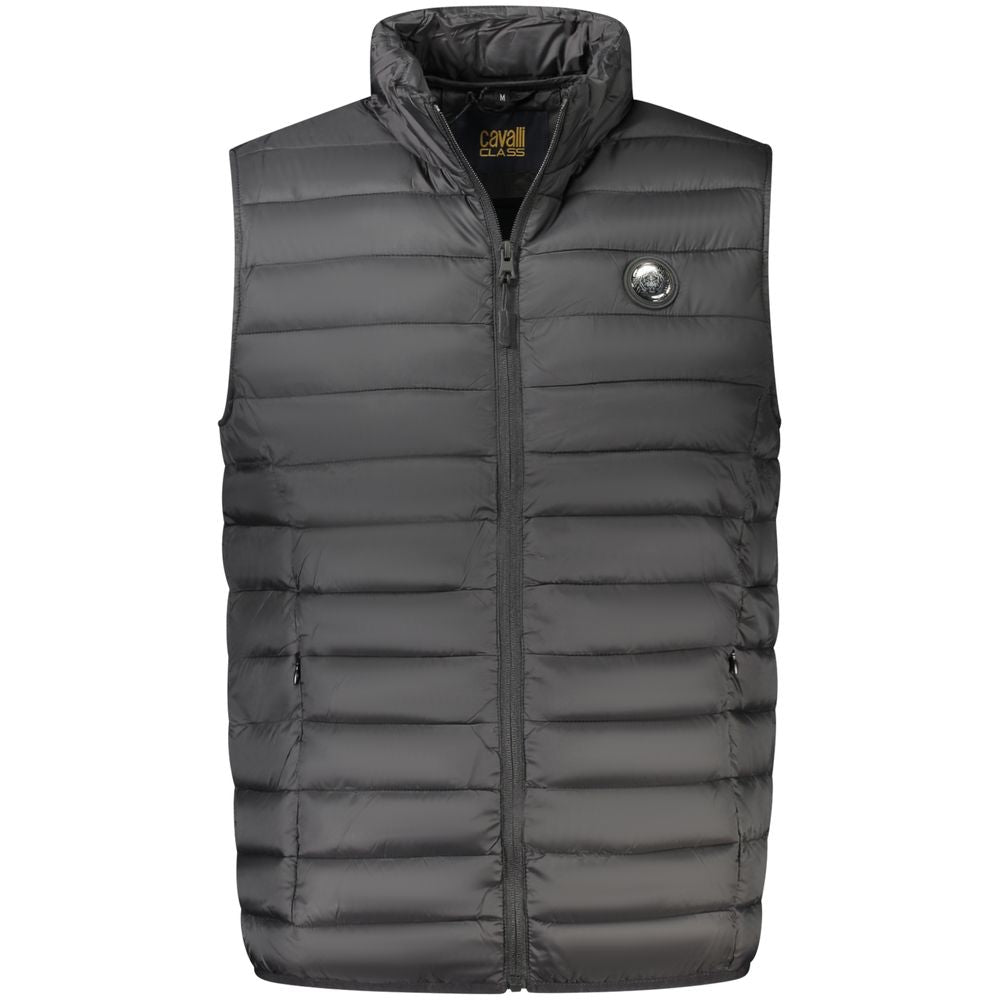 Cavalli Class Nero Polyester Mens Jacket - Luxe Nova