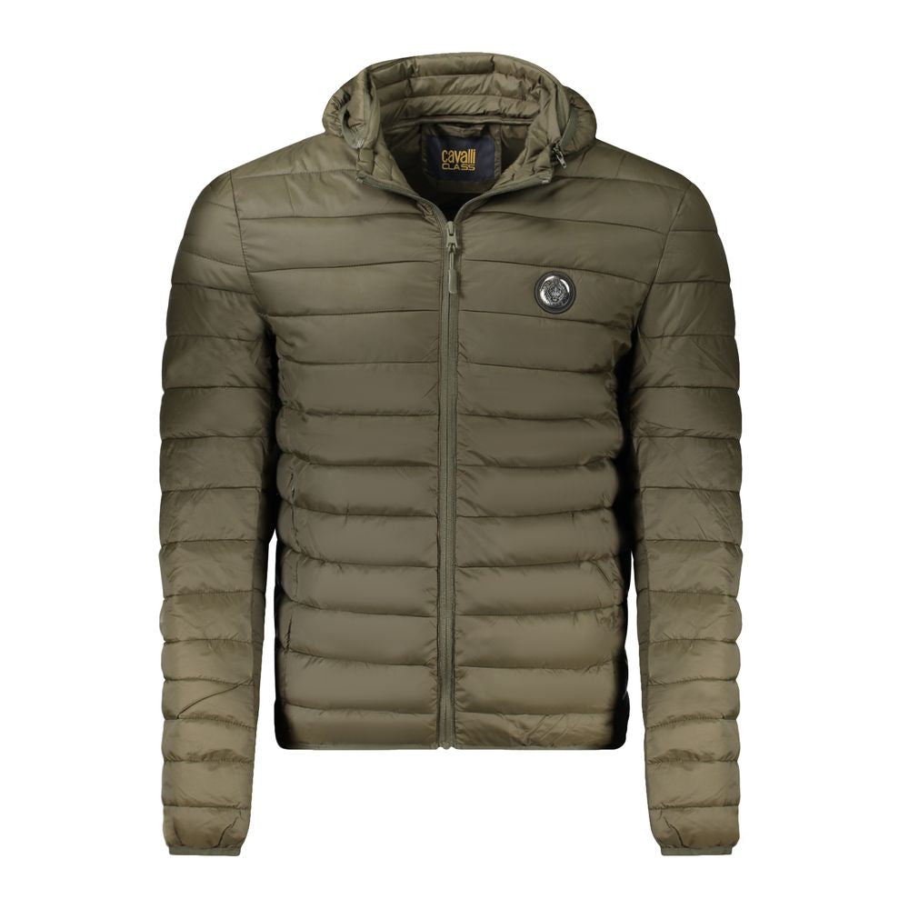 Cavalli Class Verde Polyester Mens Jacket - Luxe Nova