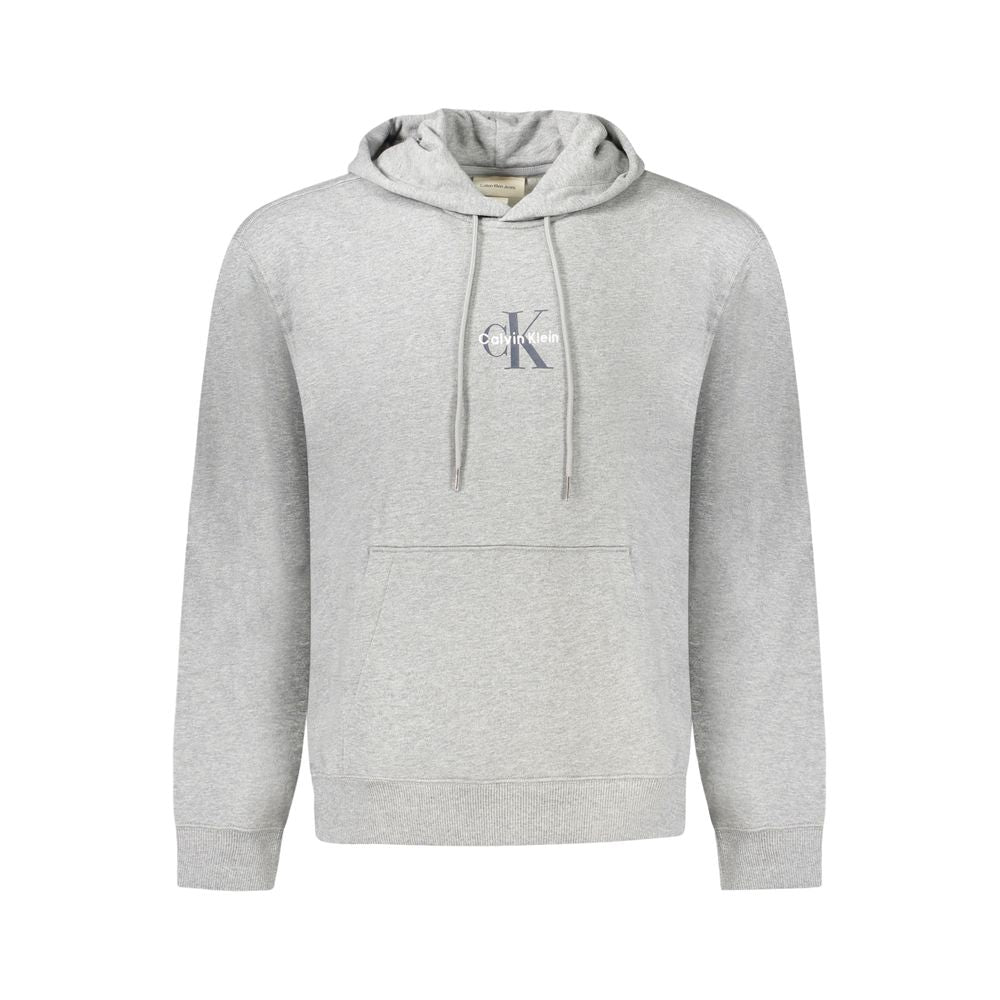 Calvin Klein "Grigio Cotton Men's Sweatshirt with Hood" - Luxe Nova