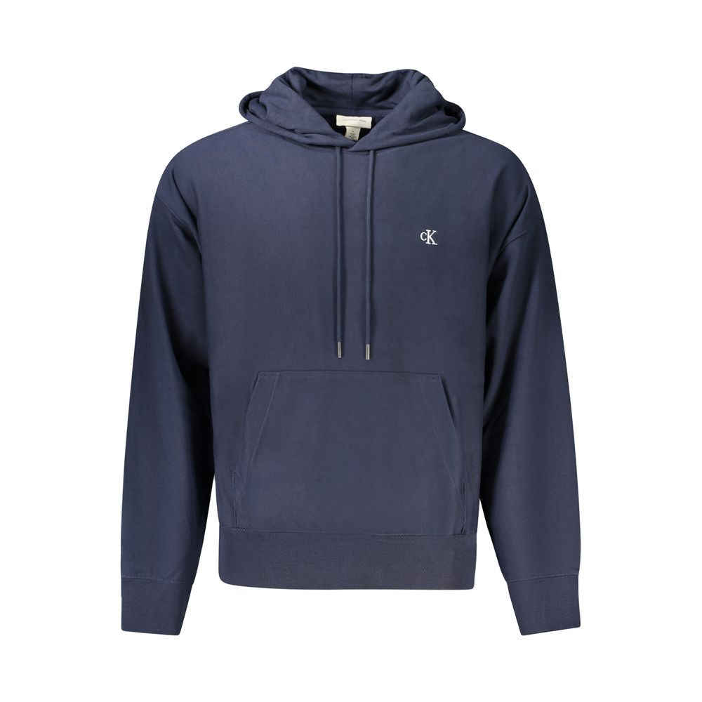 Calvin Klein Blue Cotton Men's Hoodie - Luxe Nova