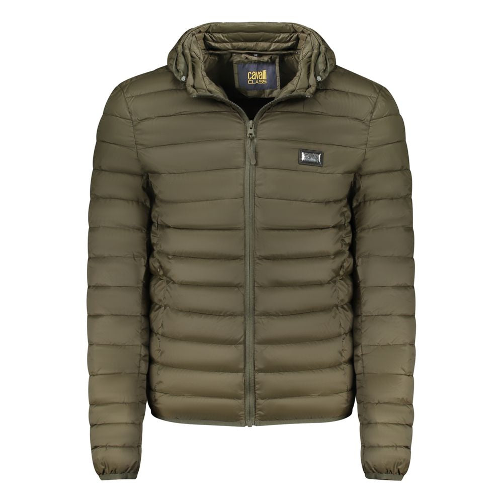 Cavalli Class Verde Polyester Mens Jacket - Luxe Nova