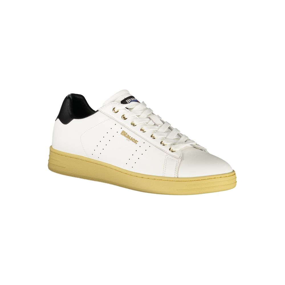 Blauer White Polyurethane Men Sneaker - Luxe Nova