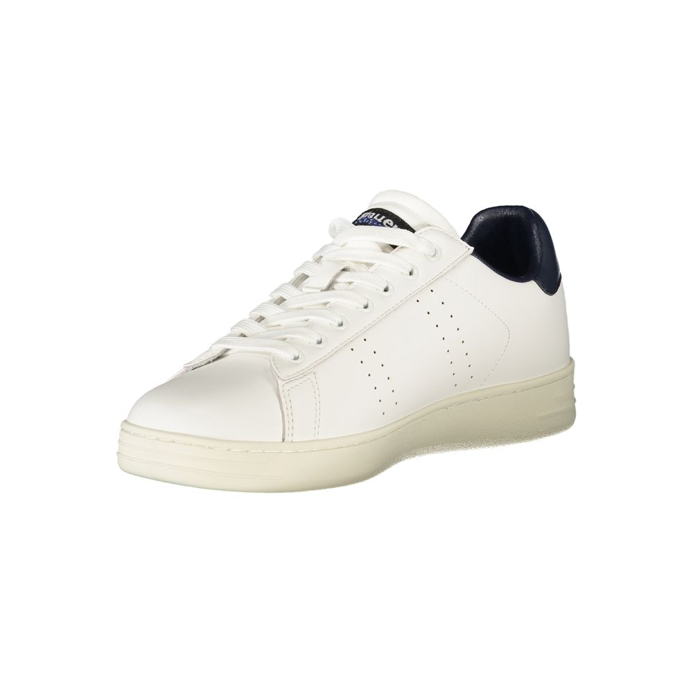 Blauer White Polyurethane Men's Sneaker - Luxe Nova