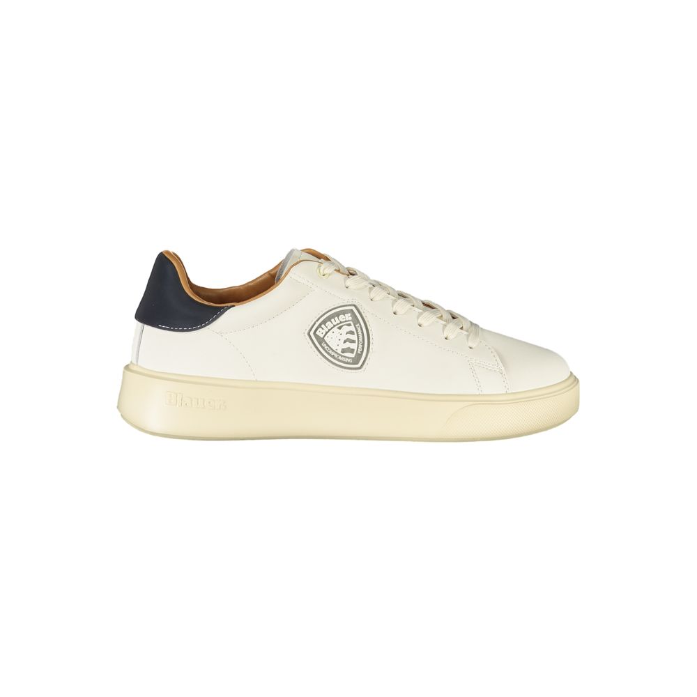 Blauer White Polyester Men Sneaker - Luxe Nova