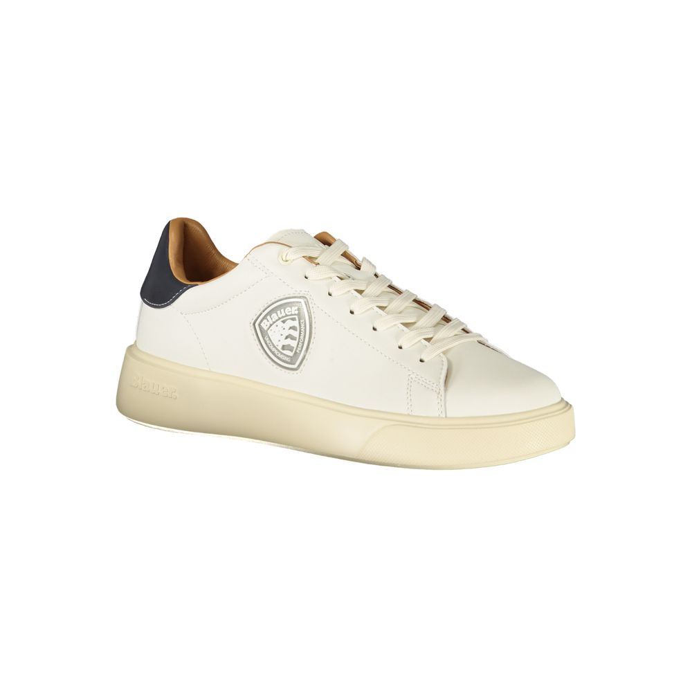 Blauer White Polyester Men Sneaker - Luxe Nova