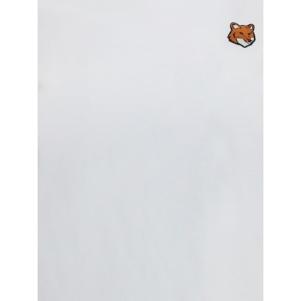 Maison Kitsuné White Cotton T-Shirt - Luxe Nova