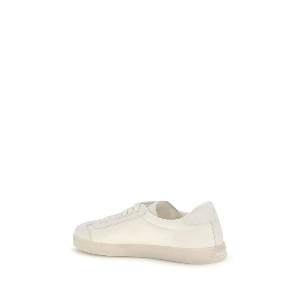 Prada Beige Polyamide Low Top Sneakers
