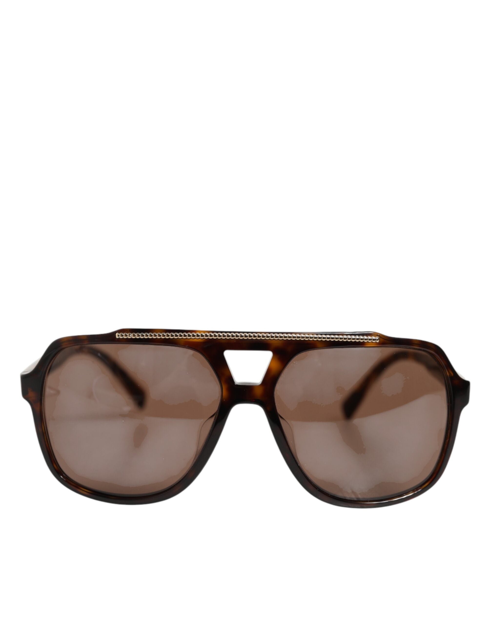 Dolce & Gabbana Dark Brown Tortoise Shell Pilot Frame Sunglasses - Luxe Nova