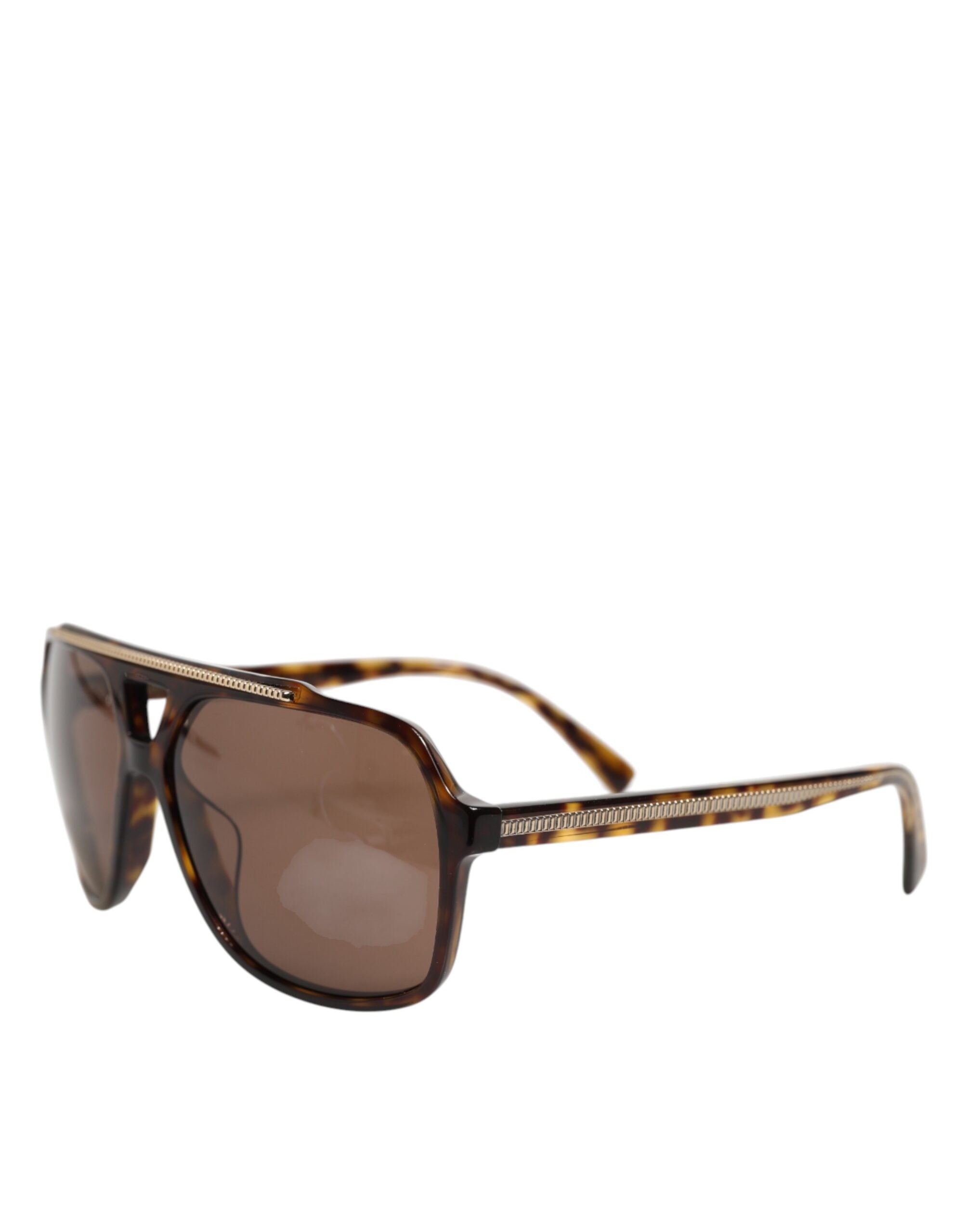 Dolce & Gabbana Dark Brown Tortoise Shell Pilot Frame Sunglasses - Luxe Nova