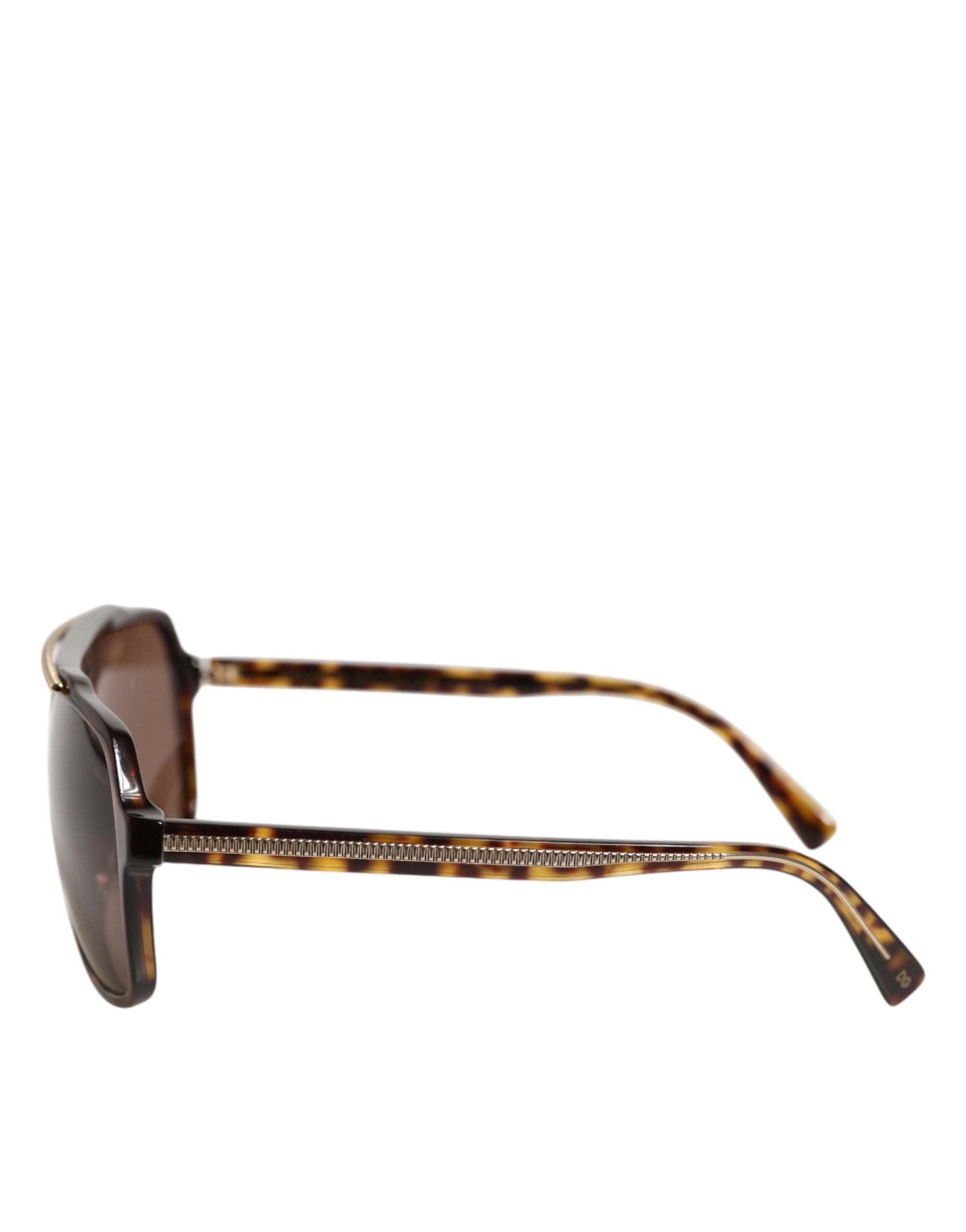 Dolce & Gabbana Dark Brown Tortoise Shell Pilot Frame Sunglasses - Luxe Nova
