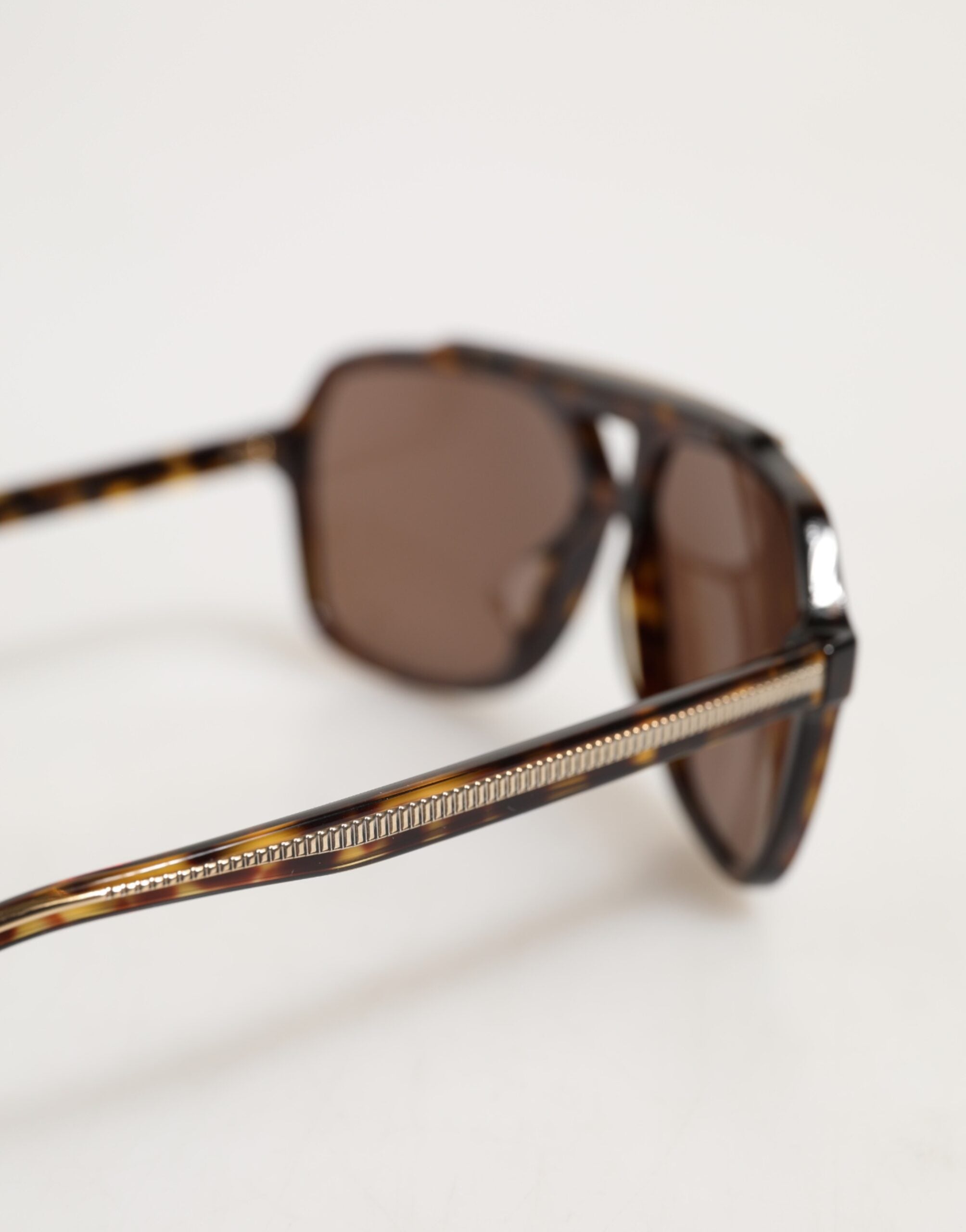 Dolce & Gabbana Dark Brown Tortoise Shell Pilot Frame Sunglasses - Luxe Nova