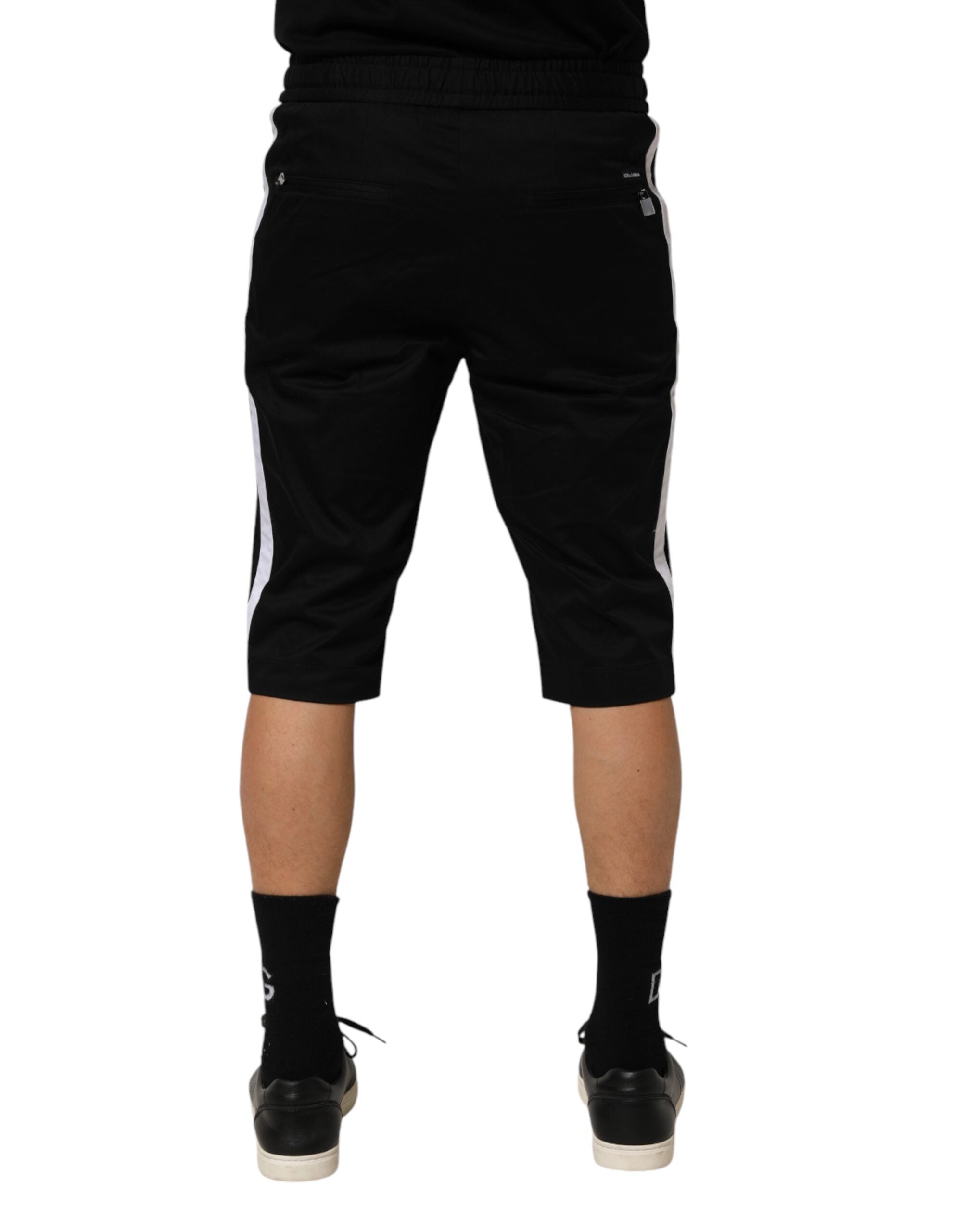 Dolce & Gabbana Black Cotton Stretch Men Bermuda Shorts