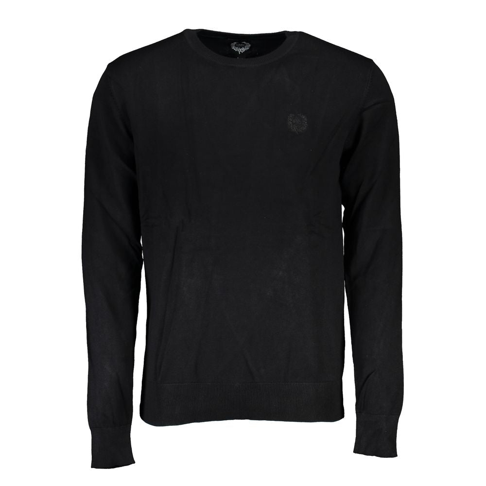 Gianmarco Venturi Black Viscose Men's Sweater - Luxe Nova