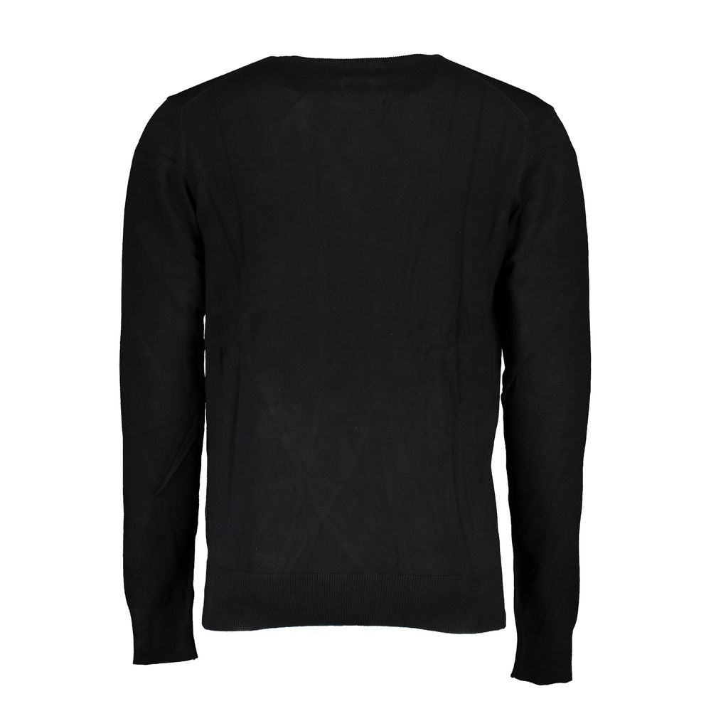 Gianmarco Venturi Black Viscose Men's Sweater - Luxe Nova