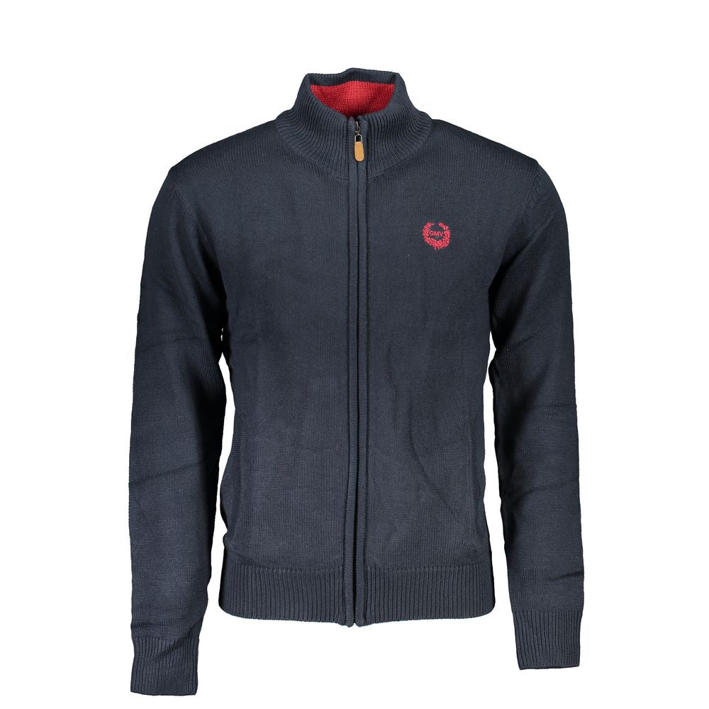 Gianmarco Venturi Blue Cotton Men's Cardigan - Luxe Nova