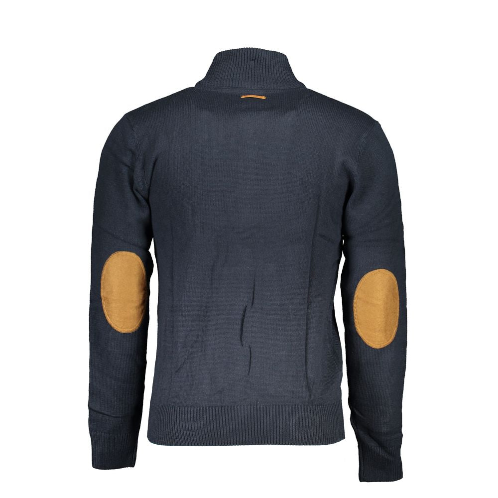 Gianmarco Venturi Blue Cotton Men's Cardigan - Luxe Nova