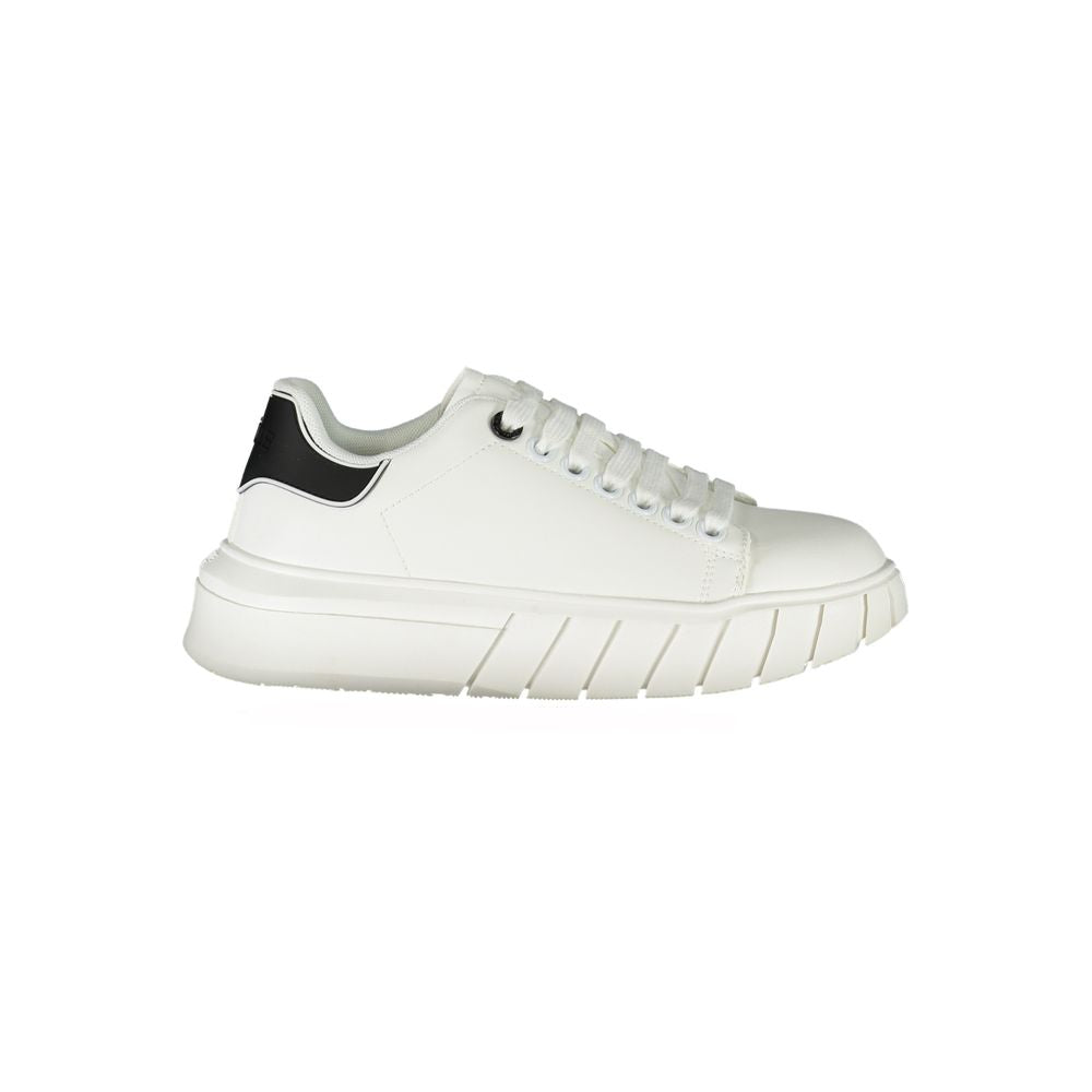 Gaelle Paris White Polyurethane Women Sneaker - Luxe Nova