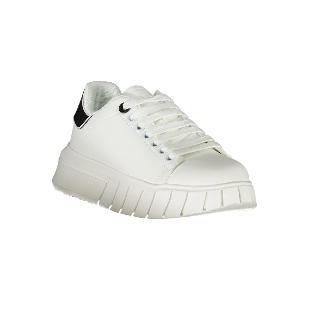Gaelle Paris White Polyurethane Women Sneaker - Luxe Nova