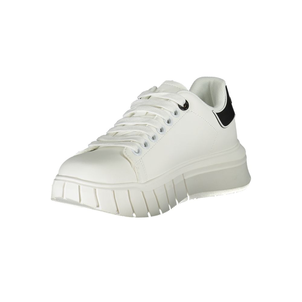 Gaelle Paris White Polyurethane Women Sneaker - Luxe Nova