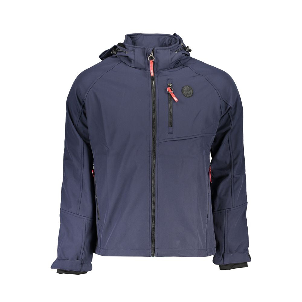 Gianmarco Venturi Blue Polyester Men's Jacket - Luxe Nova