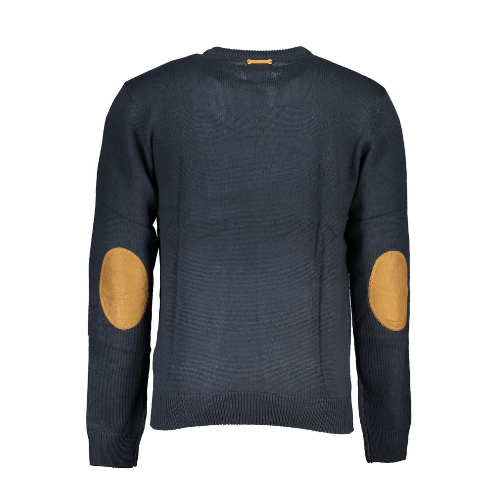 Gianmarco Venturi Blue Cotton Men's Sweater - Luxe Nova