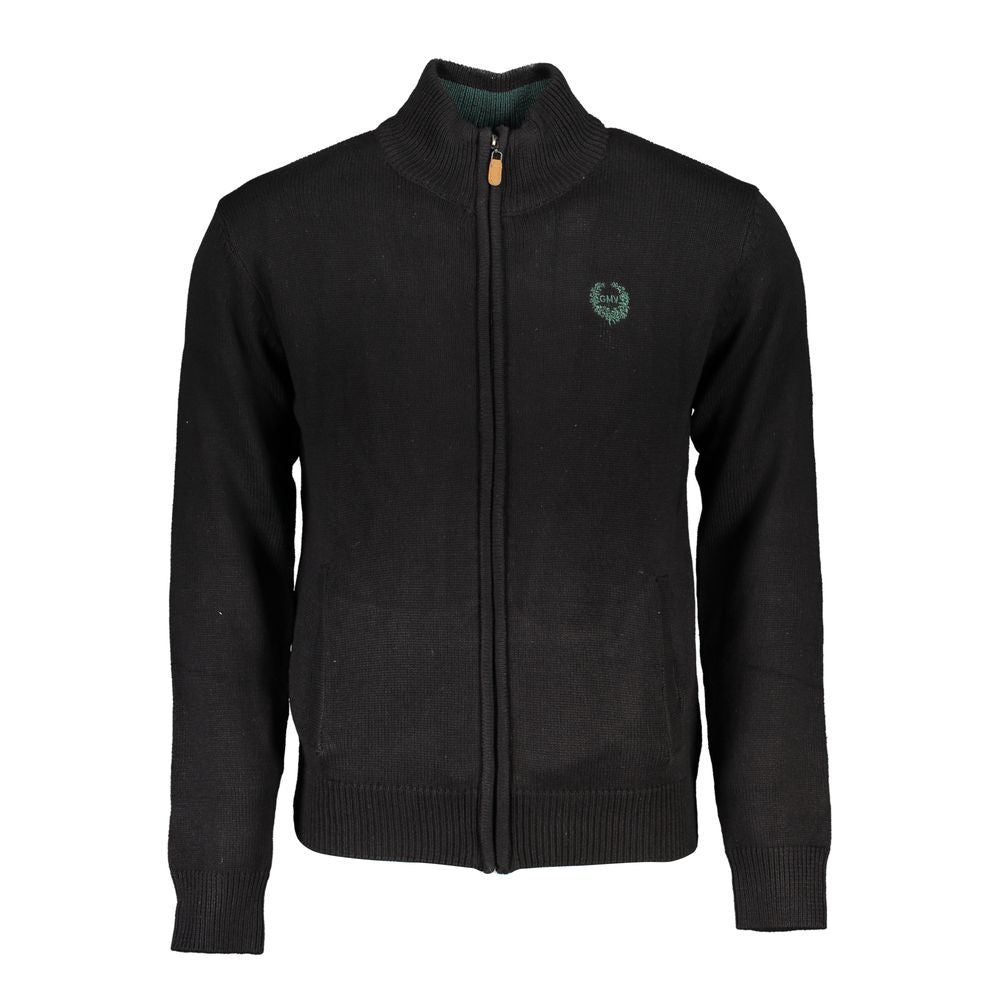 Gianmarco Venturi Black Cotton Men's Cardigan - Luxe Nova