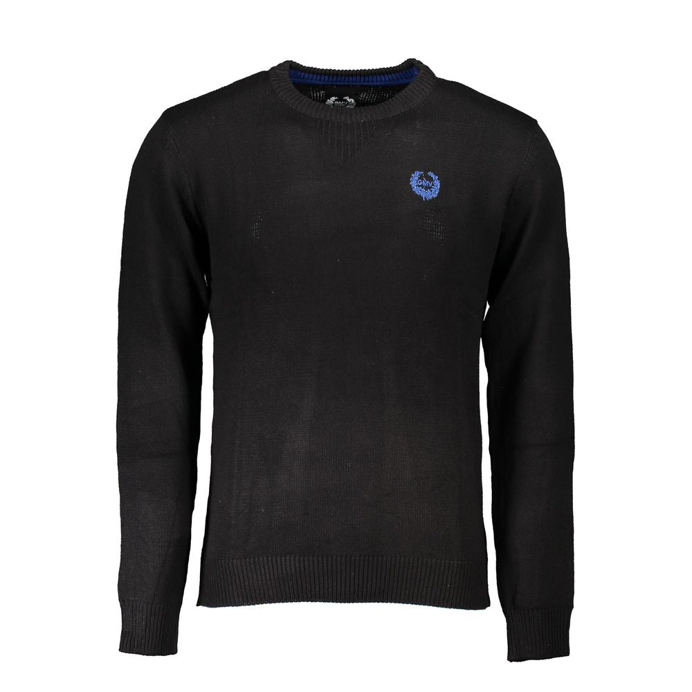 Gianmarco Venturi Black Cotton Men's Sweater - Luxe Nova