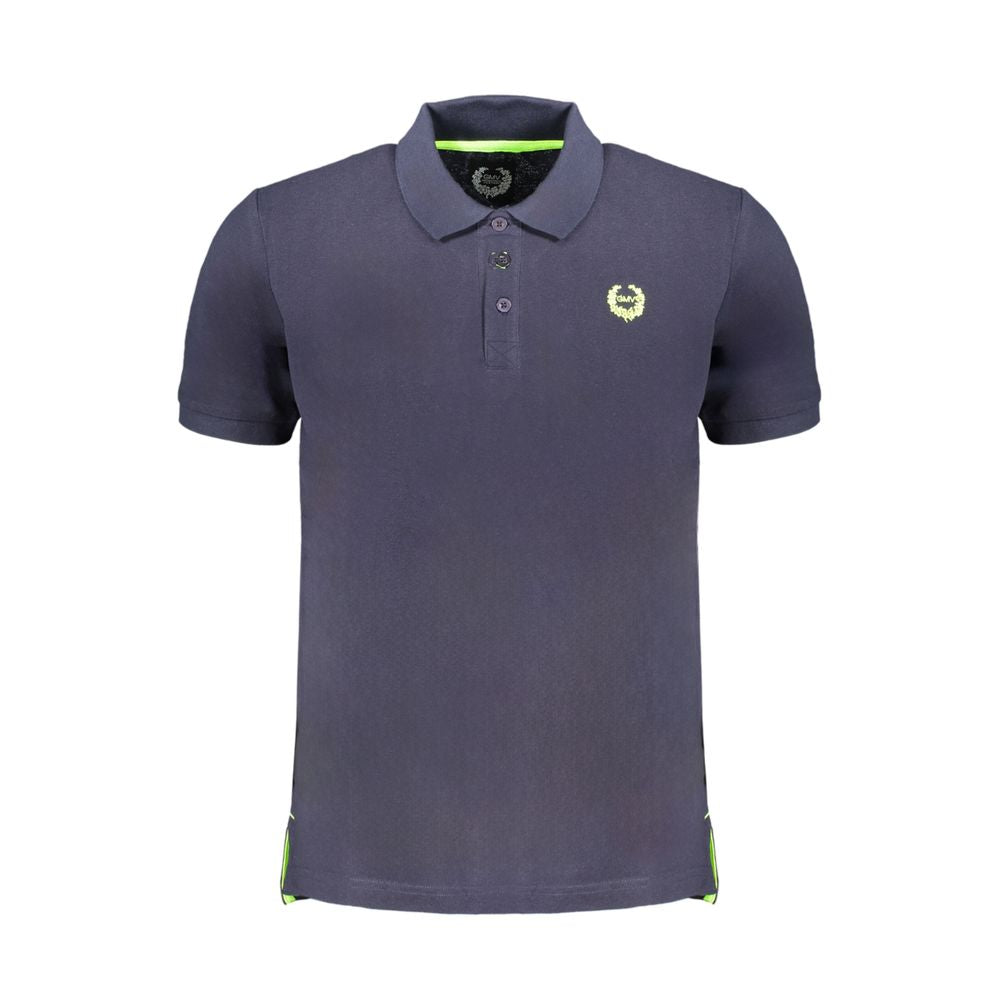 Gianmarco Venturi Blue Cotton Men's Polo Shirt - Luxe Nova