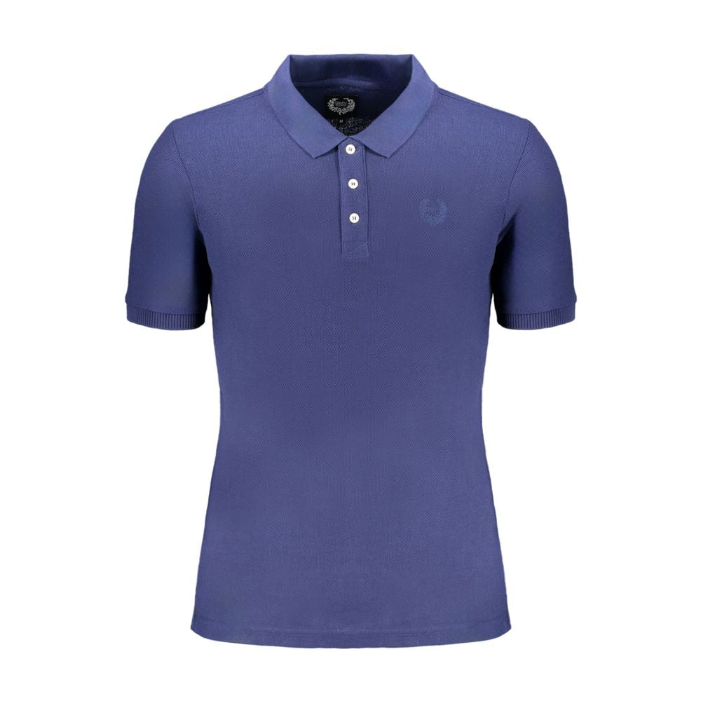 Gianmarco Venturi Blue Cotton Men's Polo Shirt - Luxe Nova